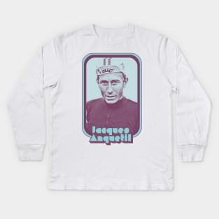Jacques Anquetil / Retro Cycling Fan Art Design Kids Long Sleeve T-Shirt